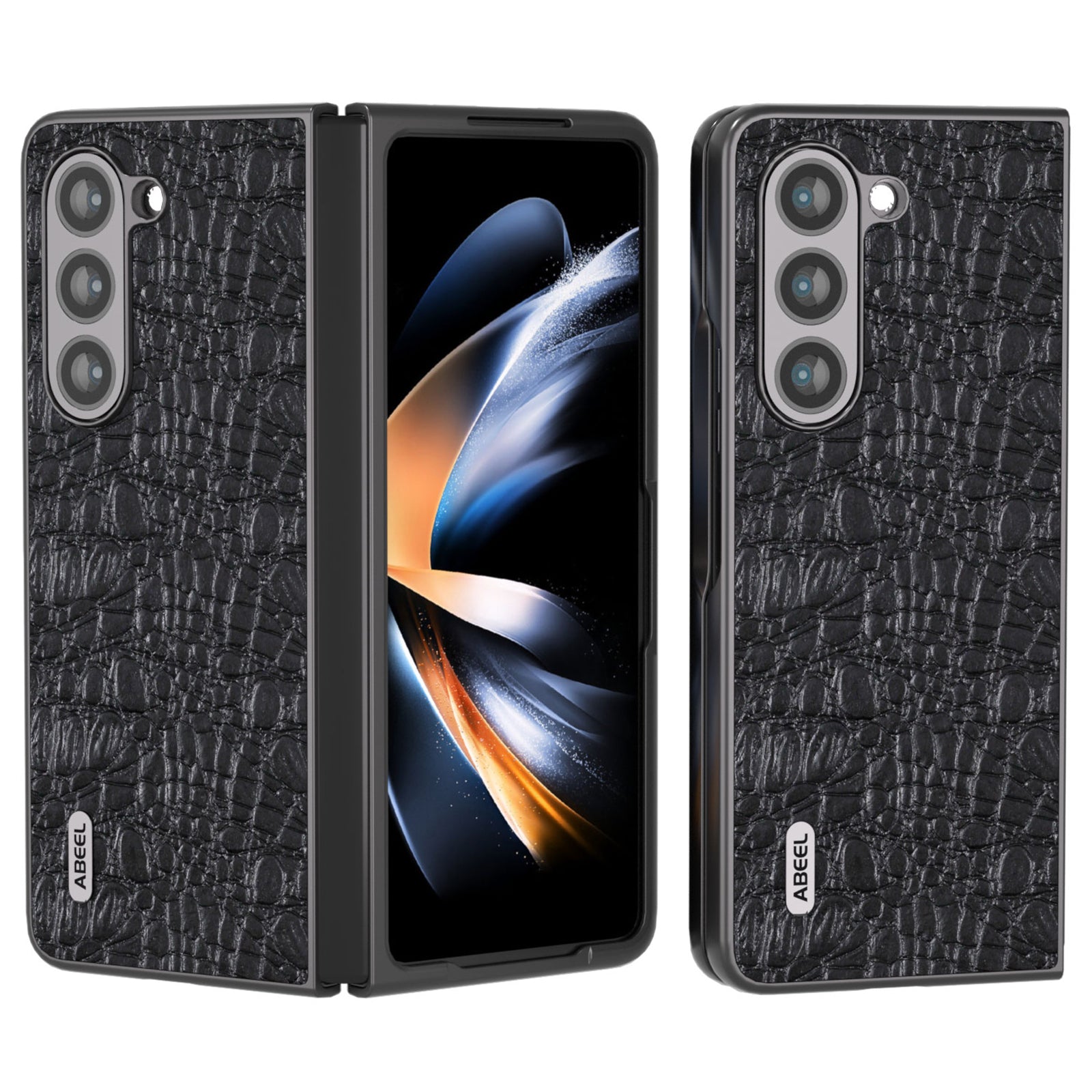ABEEL til Samsung Galaxy Z Fold5 5G PC-telefoncover Anti-Slip ægte okselæder belagt telefoncover ABEEL til Samsung Galaxy Z Fold5 5G PC-telefoncover Anti-Slip ægte okselæder belagt telefoncover